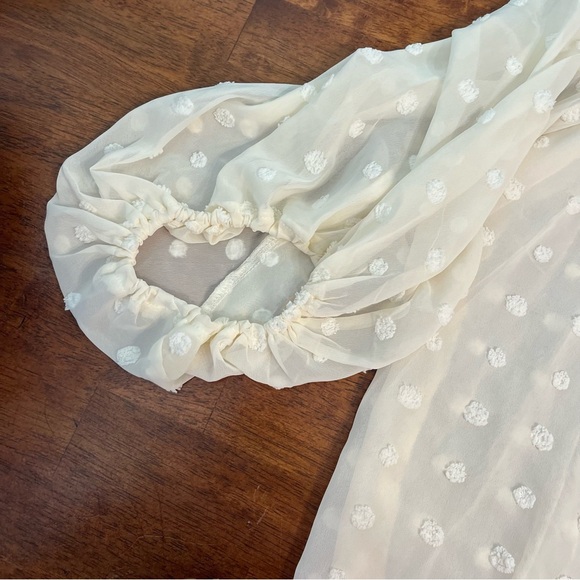 Oddi cream ivory sheer back blouse size 3X - Picture 3 of 8